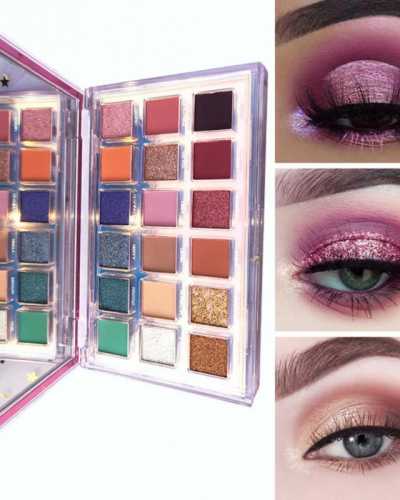 New 18 Colors Shiny Eyeshadow Palette Earth Eye Shadow Waterproof Long Lasting Eye Professional Makeup Cosmetic